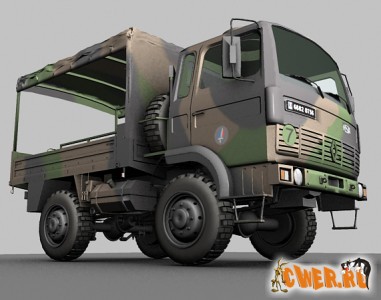Army truck open 3dsmax model