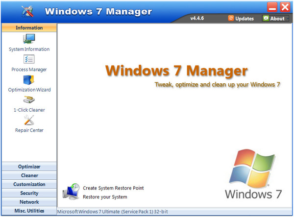 Windows 7 Manager