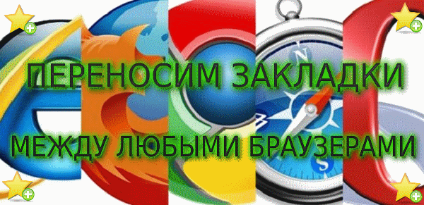 Как перенести закладки из одного браузера в другой