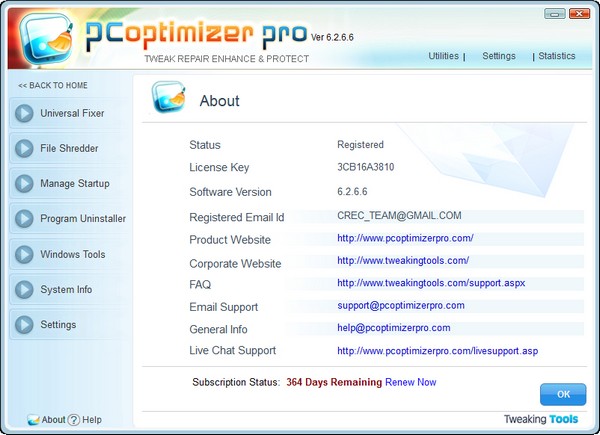 Portable PC Optimizer Pro 6.2.6.6