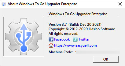 EasyUEFI Windows To Go Upgrader Enterprise 3.7