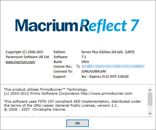 Macrium Reflect 7.3.5854 Workstation / Server Plus