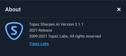 Topaz Sharpen AI 3.1.1