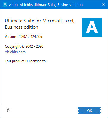 Ablebits Ultimate Suite for Excel Business Edition 2020.1.2424.506