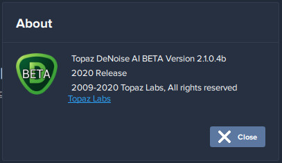 Topaz DeNoise AI 2.1.0.4 Beta
