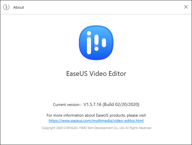 EaseUS Video Editor 1.5.7.16