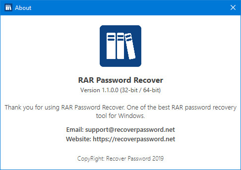 RAR Password Recover 1.1.0.0