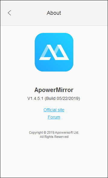 ApowerMirror 1.4.5.1 Build 05/22/2019