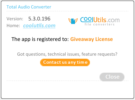 CoolUtils Total Audio Converter 5.3.0.196