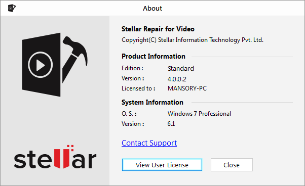 Stellar Repair for Video 4.0.0.2