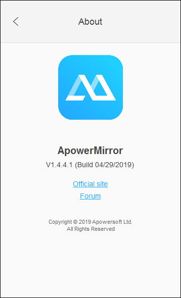 ApowerMirror 1.4.4.1 Build 04/29/2019