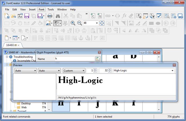 High-Logic FontCreator Professional Edition 12.0.0.2521