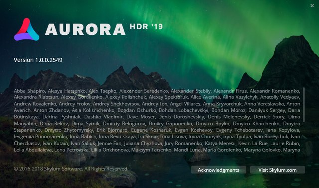 Aurora HDR 2019 1.0.0.2549