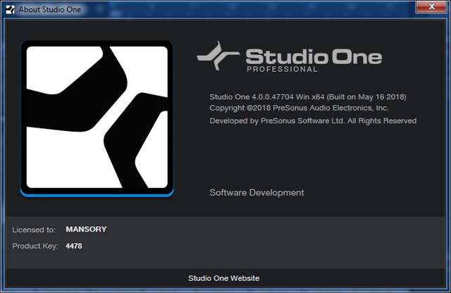 PreSonus Studio One Pro 4.0.0