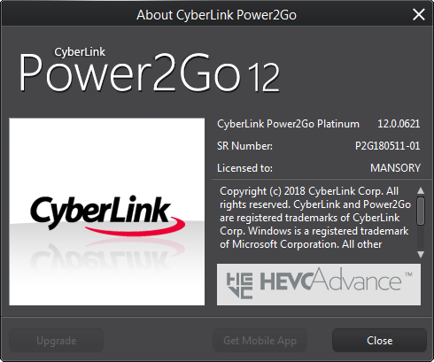 CyberLink Power2Go Platinum 12.0.0621.0