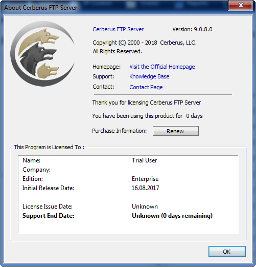 Cerberus FTP Server 9.0.8