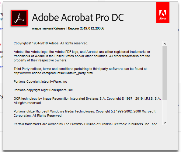 Adobe Acrobat Pro DC 2019 19.12.20036