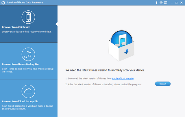 FonePaw iPhone Data Recovery 3.0.0