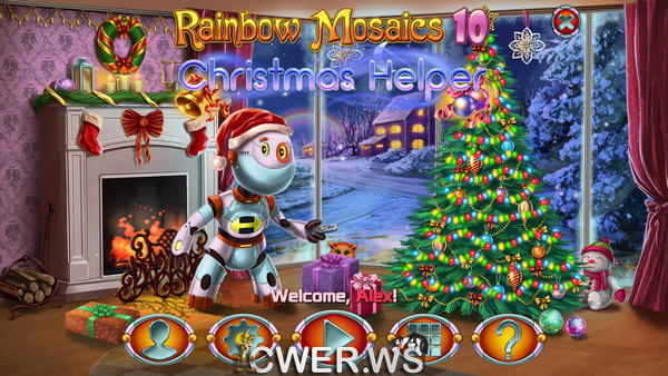 скриншот игры Rainbow Mosaics 10: Christmas Helper