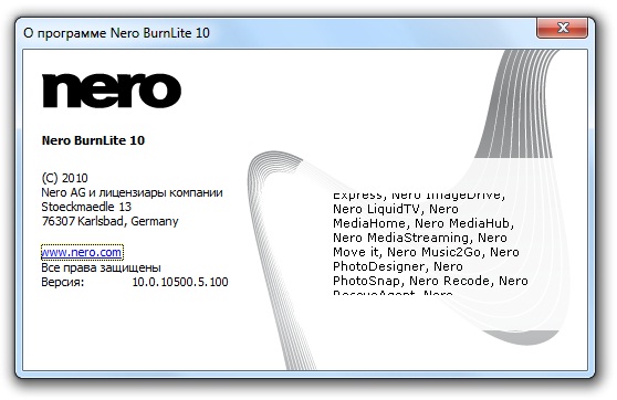 Nero BurnLite