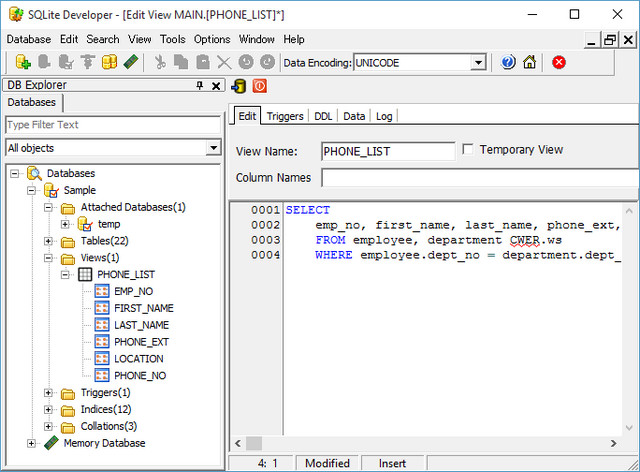 SQLite Developer 4