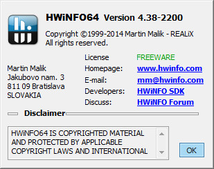 HWiNFO64 4.38 Build 2200