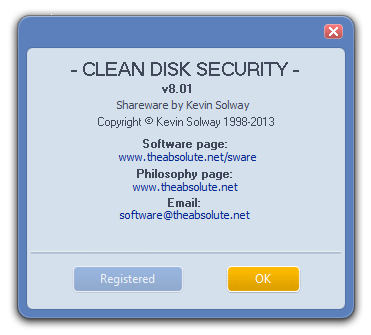 Clean Disk Security 8.01