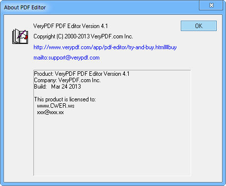 VeryPDF PDF Editor 4.1