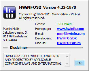 HWiNFO32 4.22 Build 1970 Final