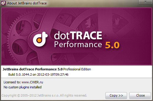 JetBrains dotTrace Performance 5.0.1044.2